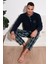 Ekoseli Regular Fit Düğmeli Bisiklet Yaka Kışlık Polar Pijama Takımı Erkek Pijama Takımı 60961001 1