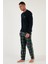 Ekoseli Regular Fit Düğmeli Bisiklet Yaka Kışlık Polar Pijama Takımı Erkek Pijama Takımı 60961001 2