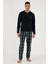 Ekoseli Regular Fit Düğmeli Bisiklet Yaka Kışlık Polar Pijama Takımı Erkek Pijama Takımı 60961001 5