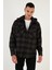Ekoseli Regular Fit Çıkarılabilir Kapüşonlu Kışlık Gömlek Erkek Gömlek CF24W126985 2
