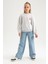 Kız Çocuk Disney Mickey & Minnie Oversize Geniş Kalıp Bisiklet Yaka Sweatshirt A5603A823AU 3