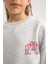 Kız Çocuk Disney Mickey & Minnie Oversize Geniş Kalıp Bisiklet Yaka Sweatshirt A5603A823AU 6