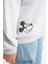 Kız Çocuk Disney Mickey & Minnie Oversize Geniş Kalıp Bisiklet Yaka Sweatshirt A5603A823AU 7