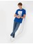 Slim Fit Baskılı Bisiklet Yaka Tişört 1