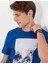 Slim Fit Baskılı Bisiklet Yaka Tişört 3