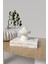 Dekoratif Orta Boy Mantar Kokulu Mum - Mantar Mum Soya Wax Candle 1 Adet Beyaz 1