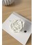 Dekoratif Orta Boy Gül Kokulu Mum - Rose Mum Soya Wax Candle 1 Adet Beyaz 4