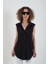 Siyah Sırt Dekolte Kolsuz Gömlek 1