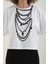 Kolye Baskılı Crop Tshirt 4
