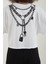 Kolye Baskılı Crop Tshirt 5