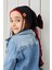 Siyah Kırmızı Çocuk Bebek Bere Boyunluk Set Yumuşak %100 Pamuklu Penye Elit Seri 5
