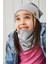 Gri Kız Çocuk Bebek Bere Boyunluk Set Yumuşak %100 Pamuklu Penye Trend Seri 3