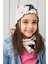 Pudra Siyah Çocuk Bebek Bere Boyunluk Set Yumuşak %100 Pamuklu Penye Yıldız Seri 3