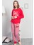 Narçiçeği Kadın 0 Yaka Düşük Omuzlu Eteği Oval Uzun Kollu Pijama Takım 2167 1