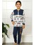 Indigo Motor Baskılı Uzun Kollu Patlı Bisiklet Yaka Erkek Çocuk Pijama Takımı EDY5161UK-İ 5