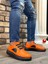 BA0302 Kalın Taban Bağcıksız Tarz Casual Turuncu Erkek Ayakkabı 2