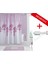 Fuşya Banyo Perdesi 180X200CM Askı Hediyeli Banyo Duş Perdesi, Pembe Renk Sümbül Banyo Perdesi 2