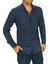 Bayaygün 3046 Polyester Keten Dar Kesim Gömlek _lacivert 2