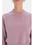 Lila Kadın Kapıtone Crop Sweatshırt 3