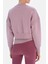 Lila Kadın Kapıtone Crop Sweatshırt 4