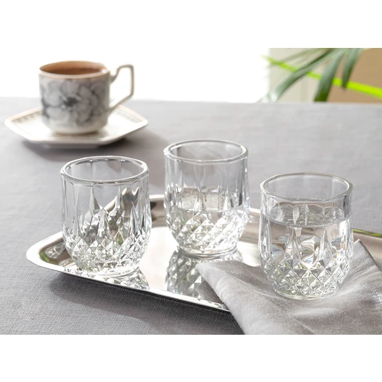 English Home Rich Cam 6'lı Kahve Yanı Su Bardağı 50 Ml. Şeffaf