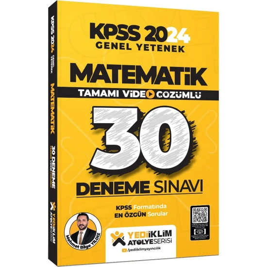 Yediiklim Yayınları 2024 Kpss Matematik Tamamı Video Çözümlü 30 Deneme-Mehmet Bilge Yıldız