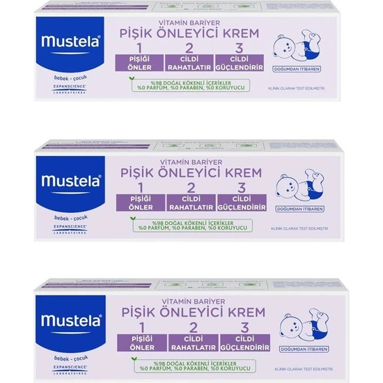 Mustela Vitamin Barrier 50 ml 3'lü Paket