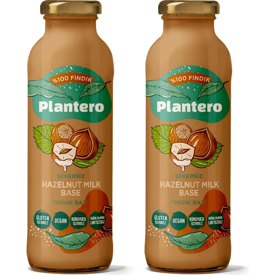 Plantero 2'li Set Fındık Sütü Bazı Konsantre (250GR, 6 Lt Süt, %100 Fındık, 25 Bardak) 00003-2