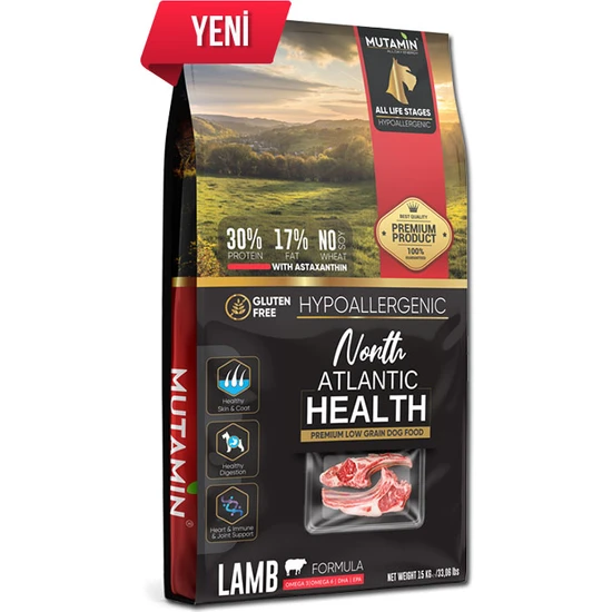 Mutamin North Atlantic Health Kuzu Etli Köpek Maması 15 kg