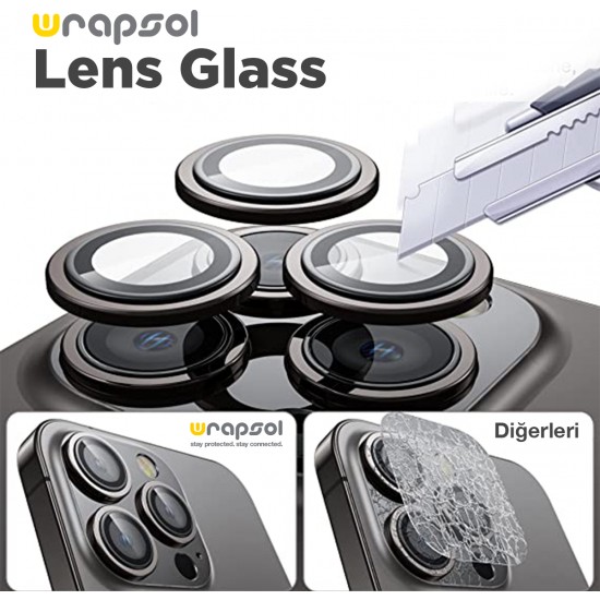 Wrapsol Iphone 14 Pro Max Kamera Lens Koruyucu Siyah Fiyatı
