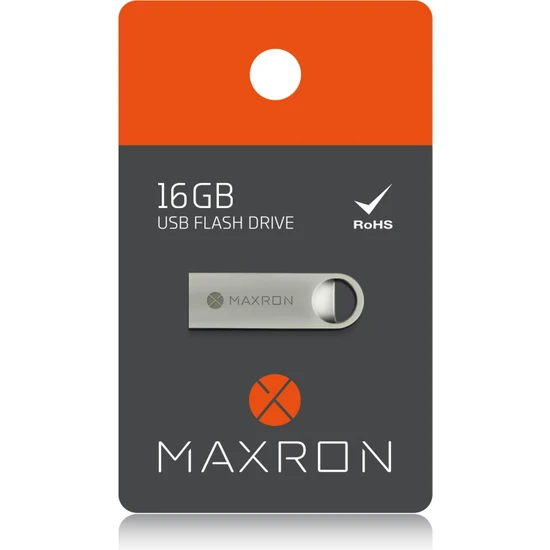 Maxron 16 GB Flash Bellek Metal Gövde Ömür Boyu Garantili Güvenli USB Bellek Data Traveler