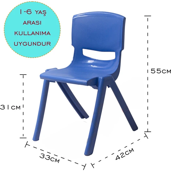 Edusa Anaokulu Plastik Çocuk Sandalyesi