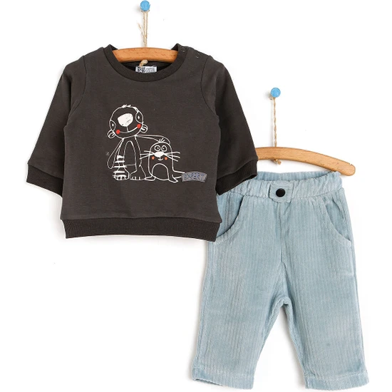 Hello Baby Hellobaby Traveller Erkek Bebek Sweatshirt-Pantolon