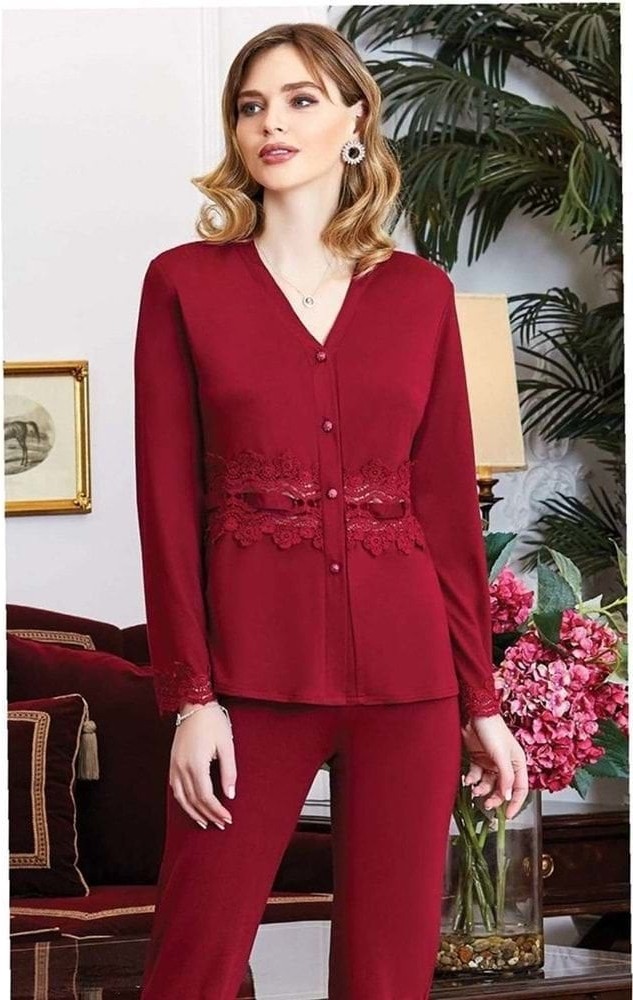 Batista Jeremi 845 Penye Dantelli 6 Lı Gelin Set Krem - M
