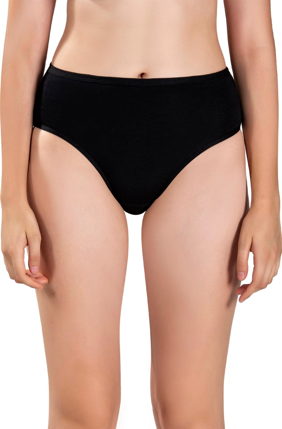 Jiber 6 'li Kadın Siyah Pamuklu Bikini Külot 652 görsel 4