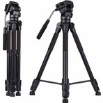 Fototek 170CM Profesyonel Hidrolik Kafa Video Tripod 10 kg Taşıma Kamera Tripot Kalın Bacak Tutma Süngerli