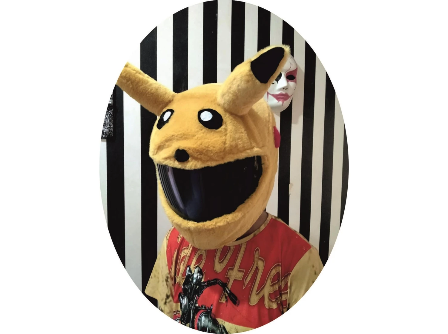 Resim EKS Ticaret Kaskmania Kask Kılıfı Peluş Pikachu 