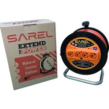 Sarel Termal Sigortalı 3*1.5 Mm^2 35 mt Makaralı Uzatma Kablosu