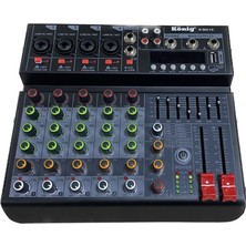 König Dexter König K-502 Fx Usb/bluetooth 7 Bant Eq 6 Kanal Deck Mıxer