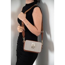Silver & Polo Bej - Taba SP1078 Kadın Çapraz Çanta