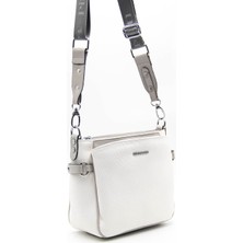 Silver Polo Kadın Çapraz Çanta Beyaz - A.gri SP884 Silver & Polo