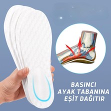 Foottab Beyaz Eko Anatomik Ayakkabı Tabanlığı, Kumaş Tabanlık,1 Çift