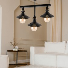 Dede Ikili Ufo Sarkıt Avize Japon Şapkalı Siyah