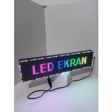 LEDGRAFIK RGB araç içi kayan yazı Tır Tabelası Kayanyazı 16X64 cm Rgb