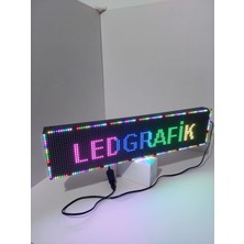 LEDGRAFIK RGB araç içi kayan yazı Tır Tabelası Kayanyazı 16X64 cm Rgb