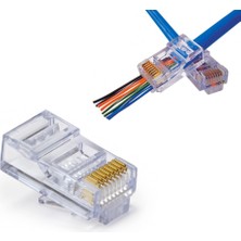 Alfa Net EZ-RJ45 Yeni Nesil Cat6 Konnektör 100'LÜ Paket