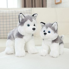 Maskot 40CM Sevimli Köpek Yavrusu Husky Peluş Oyuncak (Yurt Dışından)