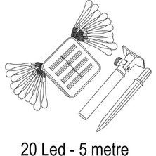 Forlife 5 Metre 20W Solar 7 Mod Işık Zinciri