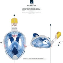 Doxhgb Dalış Maskesi Tam Kuru Şnorkel Kıyafeti Yüzme Maskesi Yüzücü Gözlüğü (Yurt Dışından)