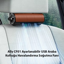 Ally CF01 Ayarlanabilir USB Araba Koltuğu Havalandırma Soğutma Fanı